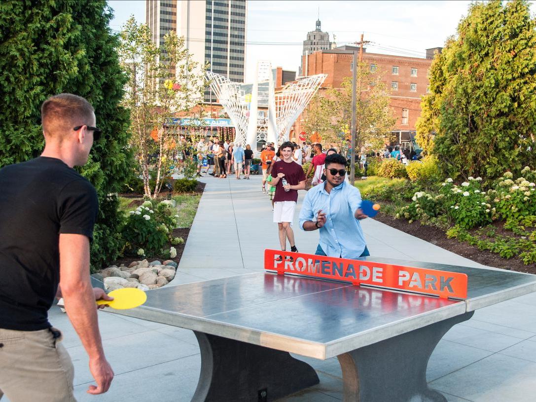 People playing ping pong